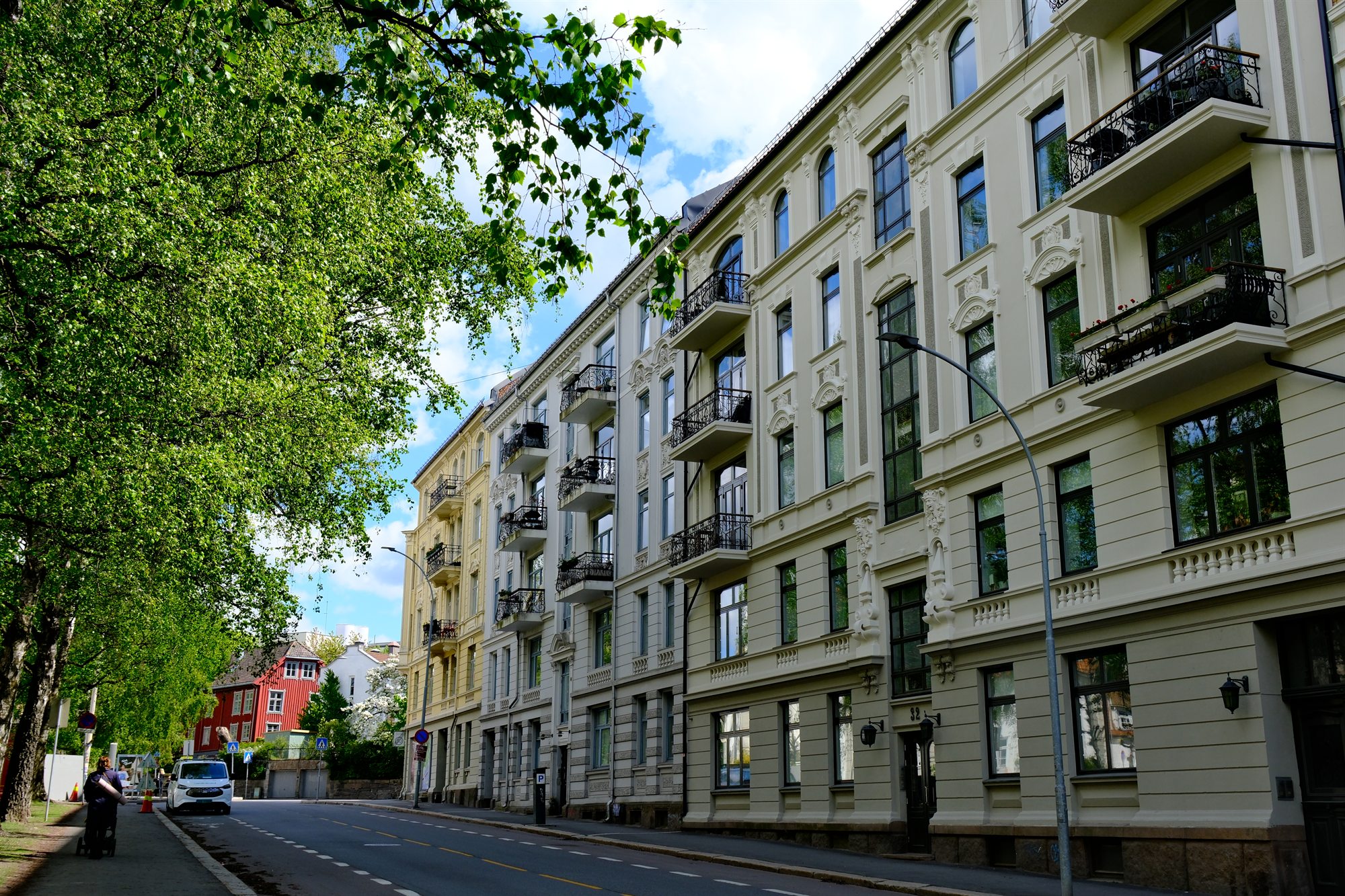 Bygården i General Birchs gate etter fasaderehabilitering